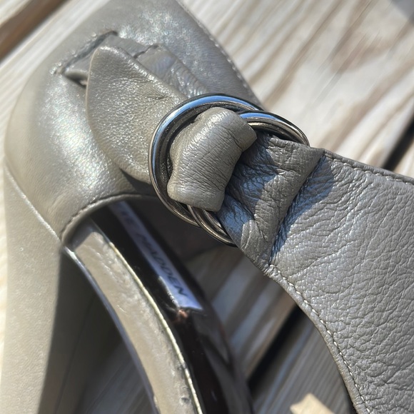 Steve Madden Leather Peep Toe Taupe Booties Size 8 - Picture 9 of 16